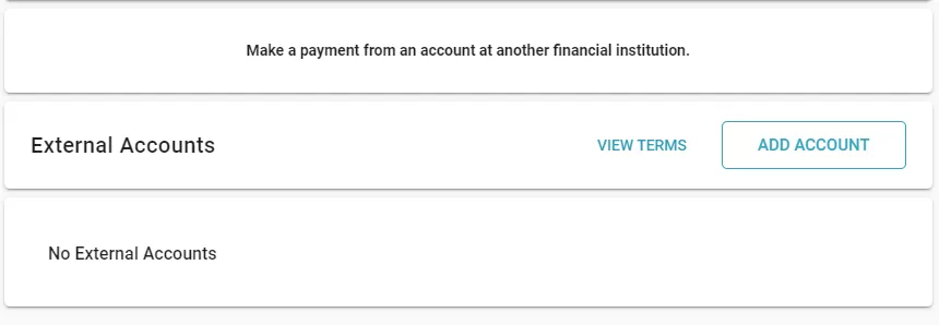 Payment from external account